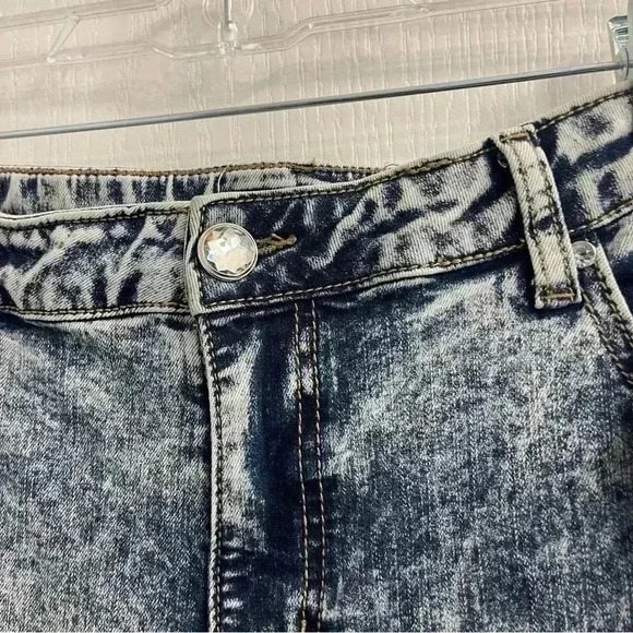 Acid Wash Denim Jeans with Bling/Rhinestone by Cato - Picture 6 of 12